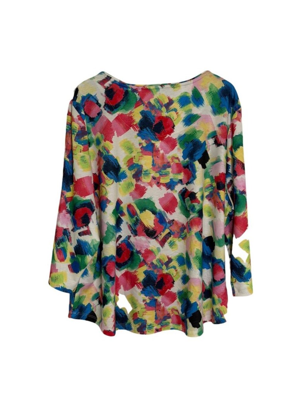 Allison Daley 3X Abstract Studded Tunic Top Colorful NWT Plus - Picture 2 of 9